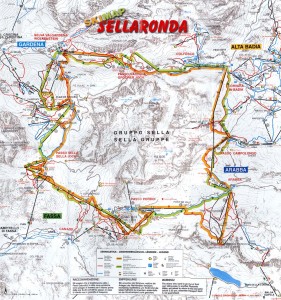 Mapa de esquí de la Sella Ronda