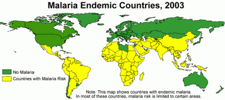 mapa malaria mundo