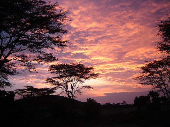 Puesta de sol en Kenia