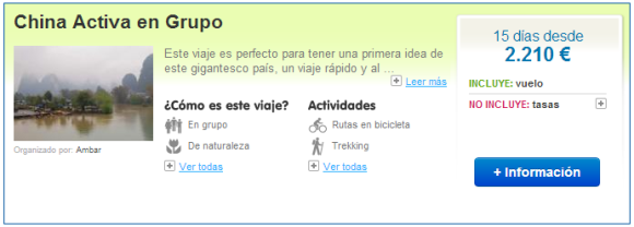 Viajes a China activos
