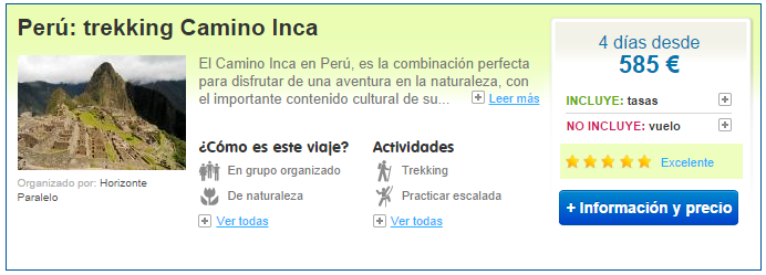 Viajes a Perú y Camino Inca