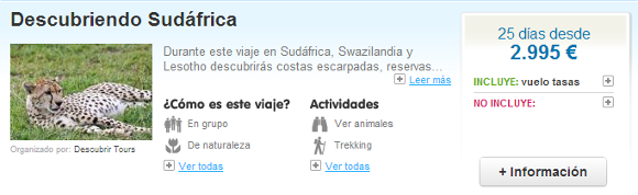 Viajes a Sudáfrica