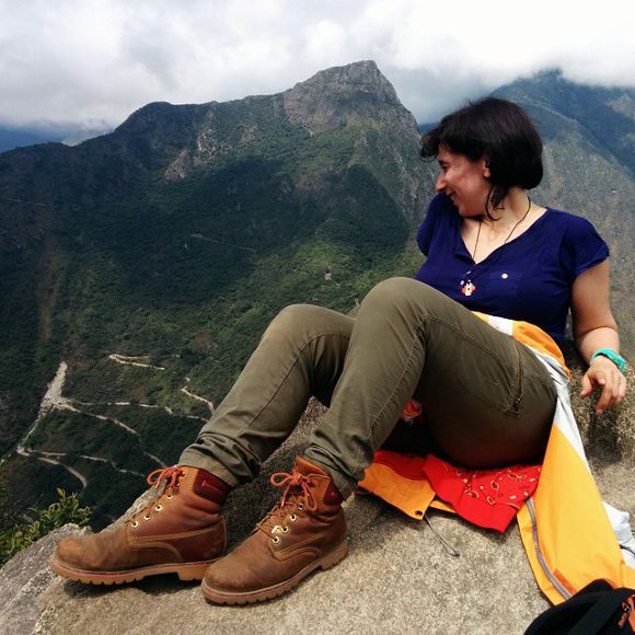 Alicia Ortego en Huayna Picchu, Perú