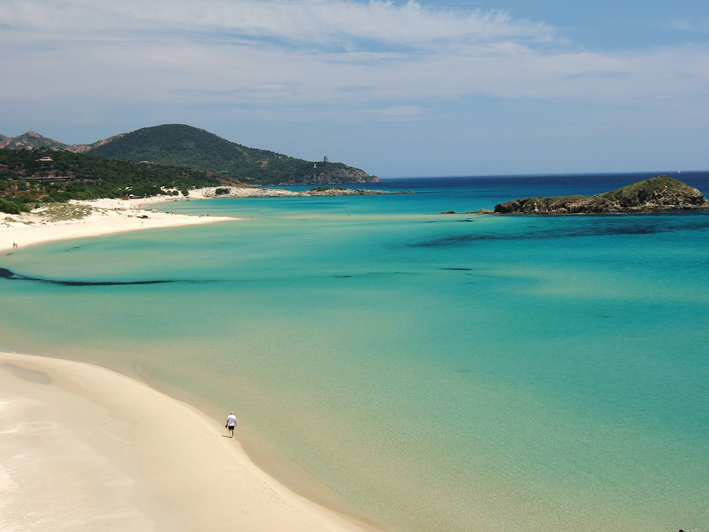 Playa tuareda Cerdeña Italia