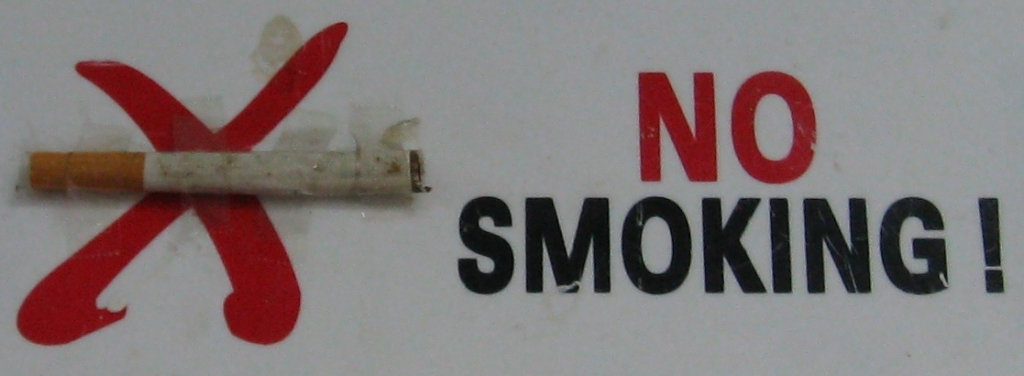 cartel prohibido fumar