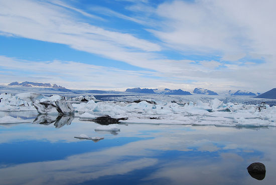 El glaciar Jökulsárlón en Islandia