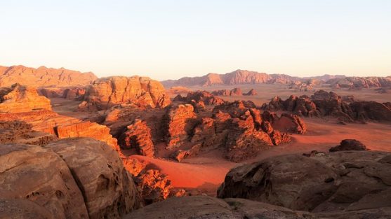 Desierto rojo de Wadi Rum en Jordania