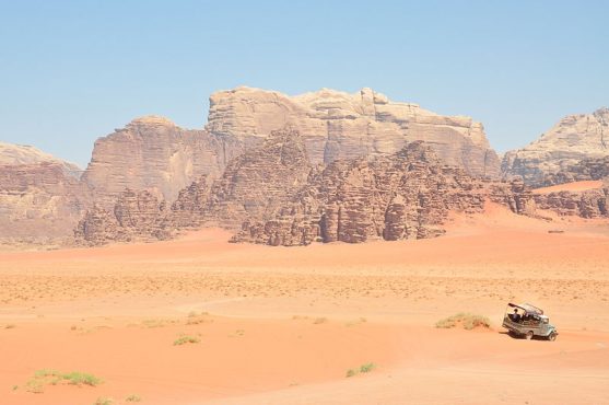 Desierto rojo de Wadi Rum en Jordania