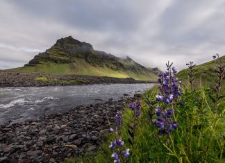 Ruta hacia el Eyjafjallajökull, un volcán en Islandia