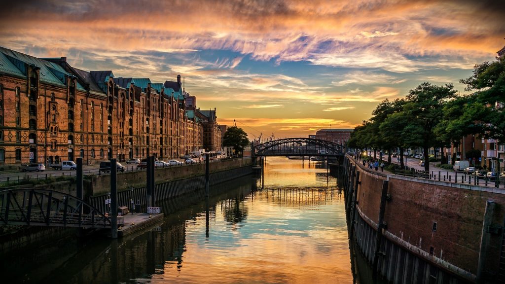 Canales de Hamburgo Alemania