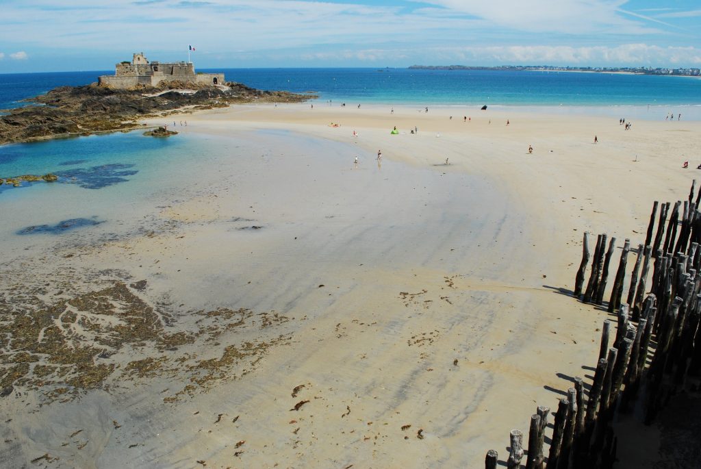 Plage du Sillon Saint Malo en Francia