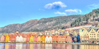 Impresionante vista desde el monte Fløyen en Bergen Bergen viajes a Noruega
