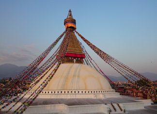 La estupa de Bodnath en Kathmandu, Nepal boudhanath katmandú nepal