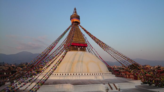 La estupa de Bodnath en Kathmandu, Nepal boudhanath katmandú nepal