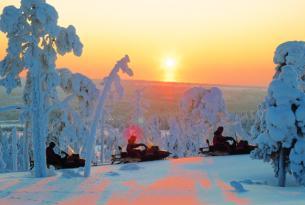 Laponia finlandesa: puente de diciembre en Muomio