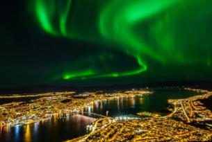 Tras la aurora boreal en Tromso