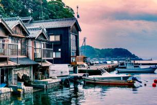 Japón con pueblos de pescadores