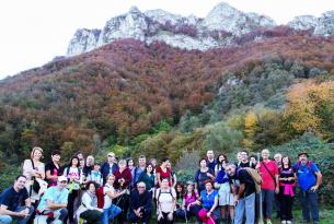 Senderismo en grupo en Asturias: Parque Natural de Redes en otoño
